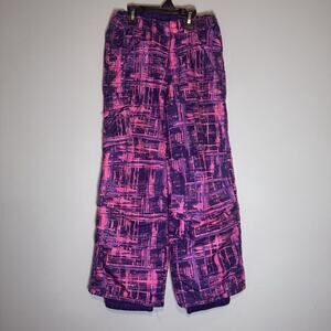 Champion Snow Pants Girls Size M (7-8) Purple Pink Pockets Venture Dry Ski